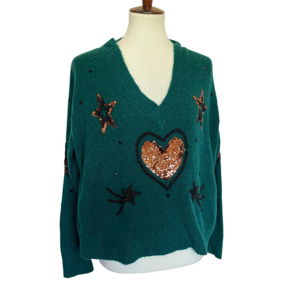 Wildfox Love Clemente Sequin Sweater - Picture 1 of 4